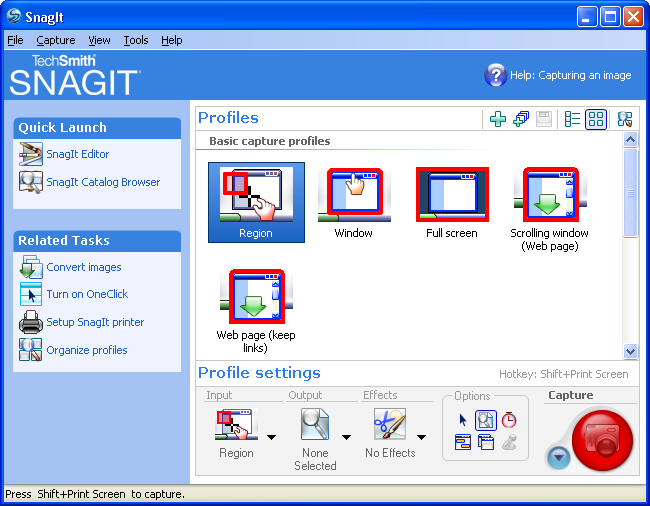 how to capture scrolling screen with snagit 12